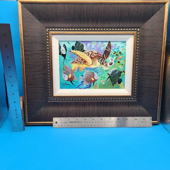 Guy Harvey Full House Framed Turtle Fish Dye Sublimation On Aluminum Registered - Picture 6 of 6